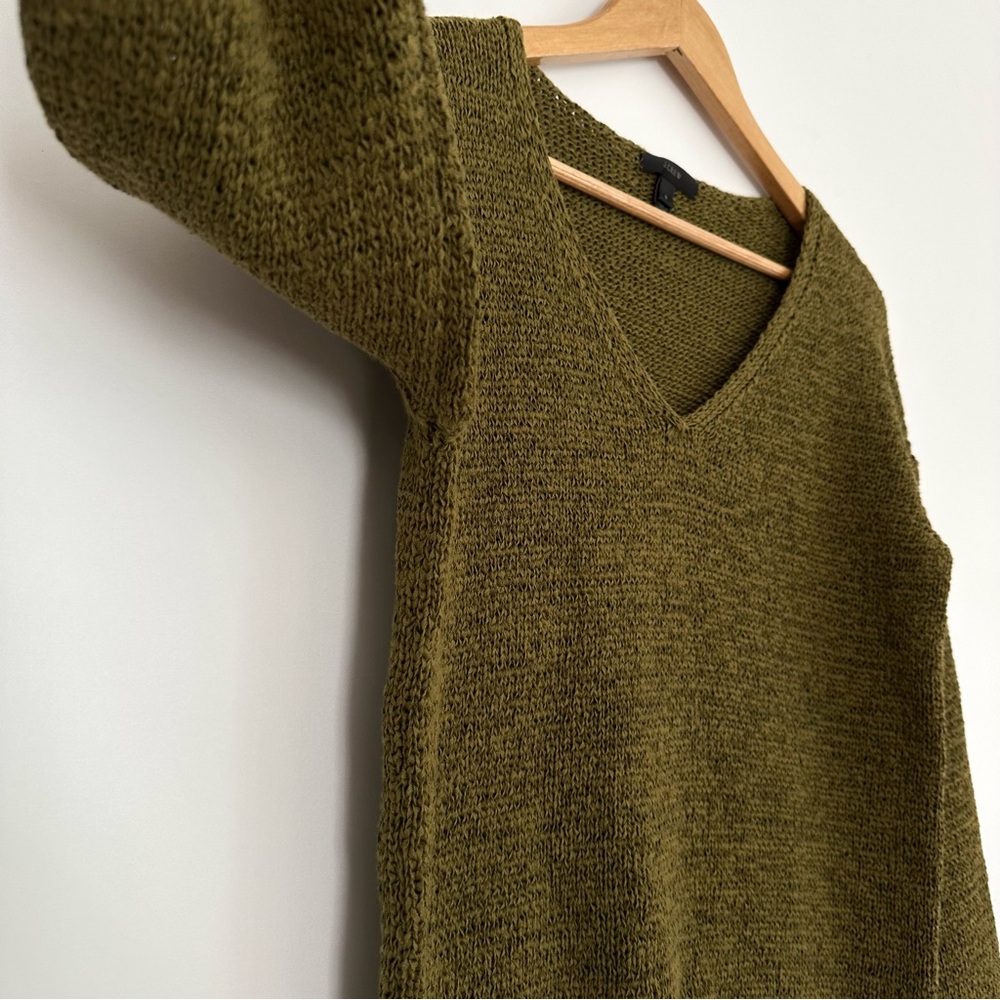 J. Crew Knit Bell Flared Sleeve V-neck Sweater - Picture 6 of 13